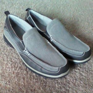 Black and grey dress shoes